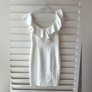 BRAND NEW THE IMPECCABLE PIG WHITE RUFFLE DRESS